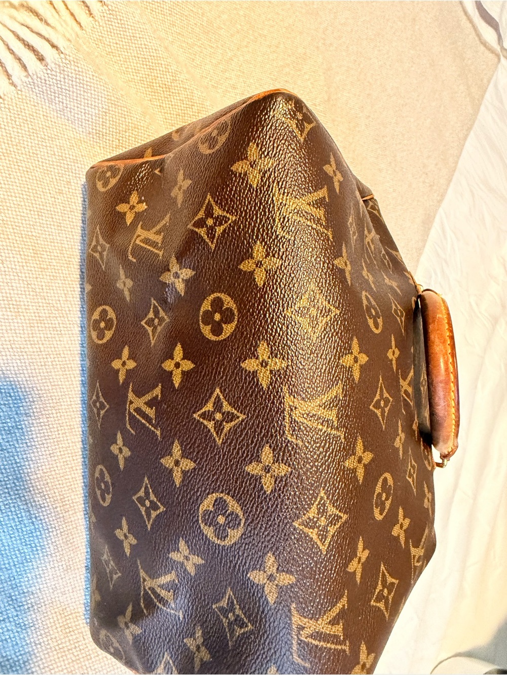 Louis Vuitton Monogram Canvas Speedy 25 Satchel in Brown and Tan - Picture 5 of 6